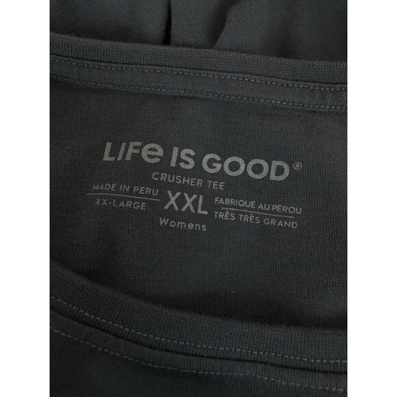 *Life is Good Crusher Tee Mama XXL Blue Cotton Long Sleeve Christmas Bear - Picture 7 of 7